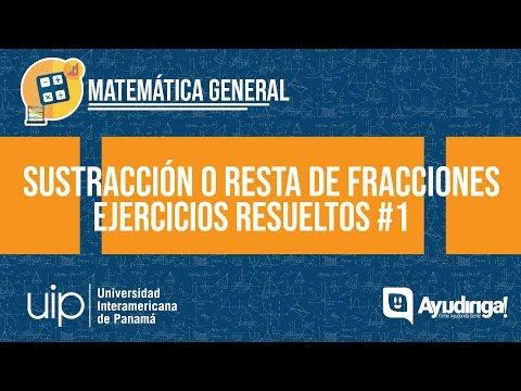 Sustracción o Resta de Fracciones | Teoría y Ejercicios Resueltos #1